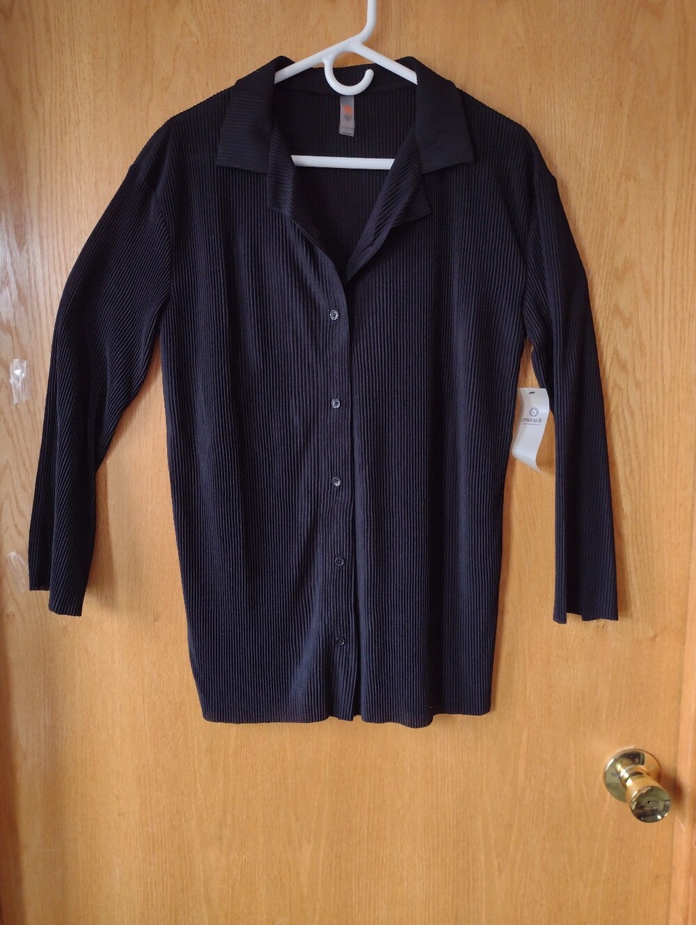 Mono B Tunic Button Down Blouse Size Small